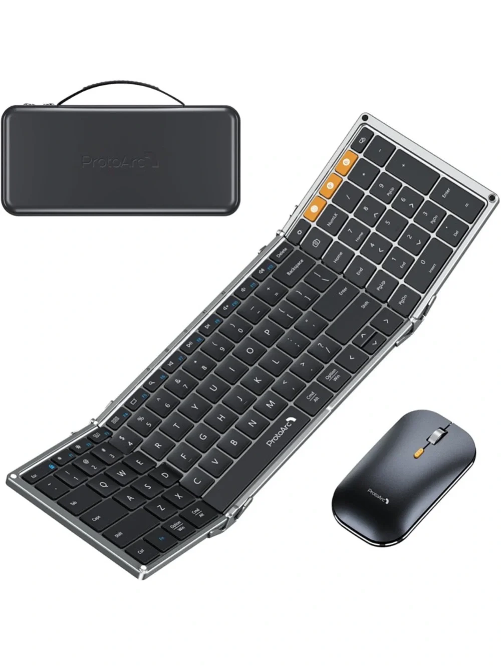 XKM01 Foldable Wireless Keyboard & Mouse Combo - Black
